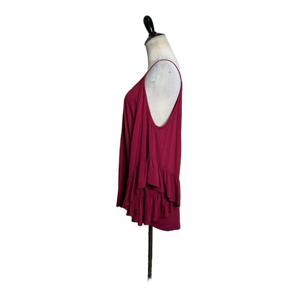 James & Joy red cold shoulder tunic top size Small - Picture 7 of 11